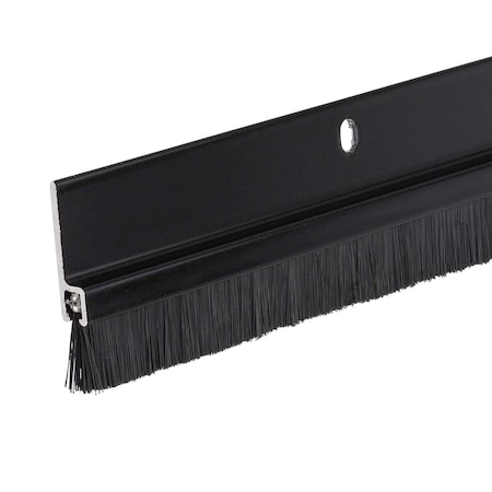 Randall 7' Black Aluminum Brush Door Sweep For Gap Up To 1" 7 FT BS-100-BLK